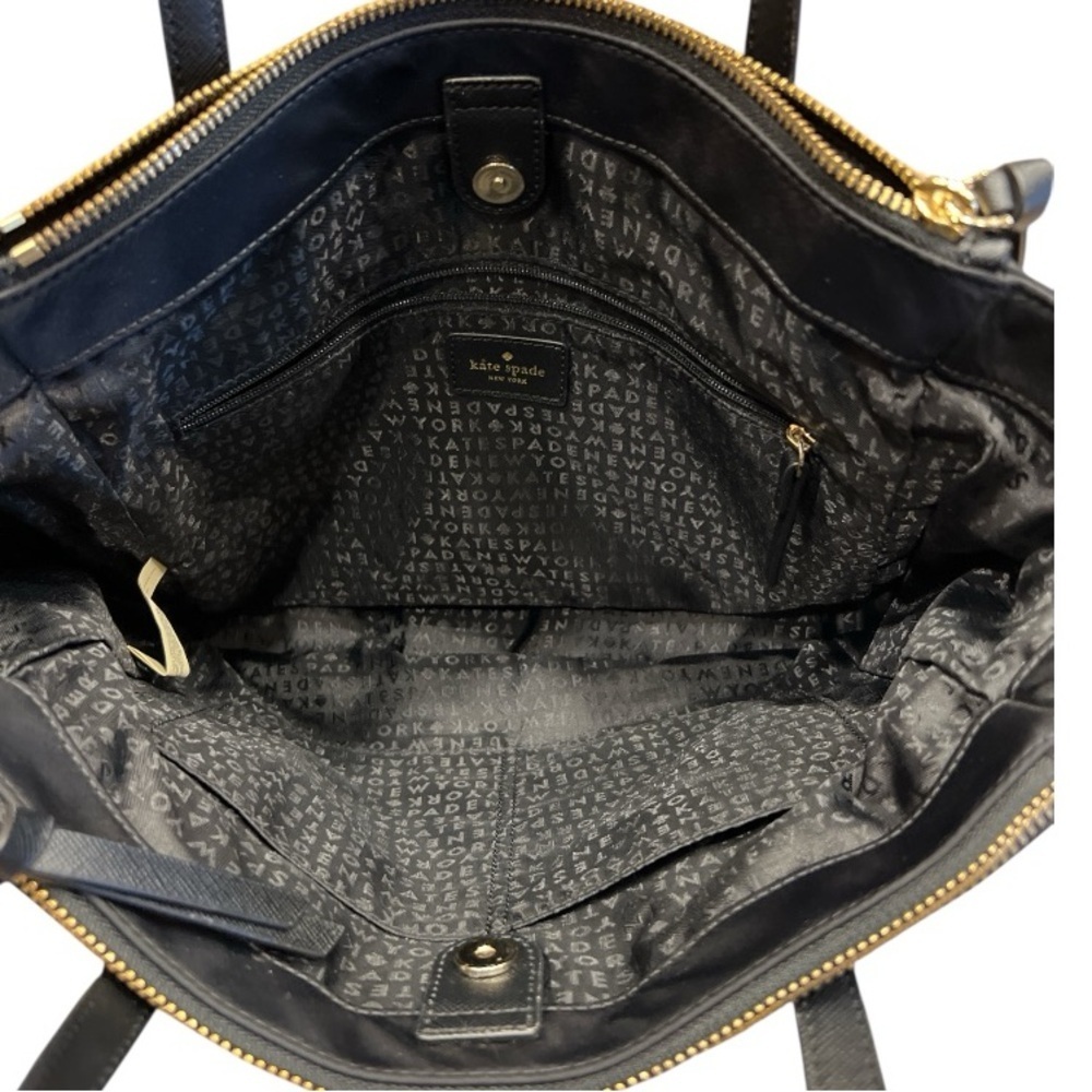 KATE SPADE NEW YORK Wilson Road Alyse Satchel Bag in Black Nylon #WKRU4715 - Picture 4 of 12